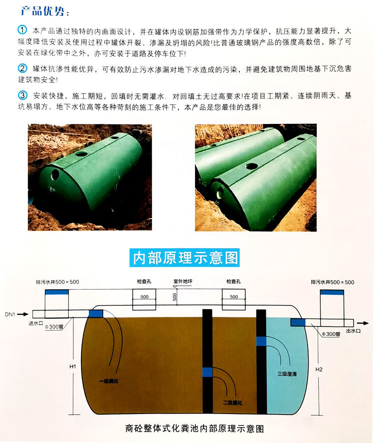 千阳玻璃钢化粪池